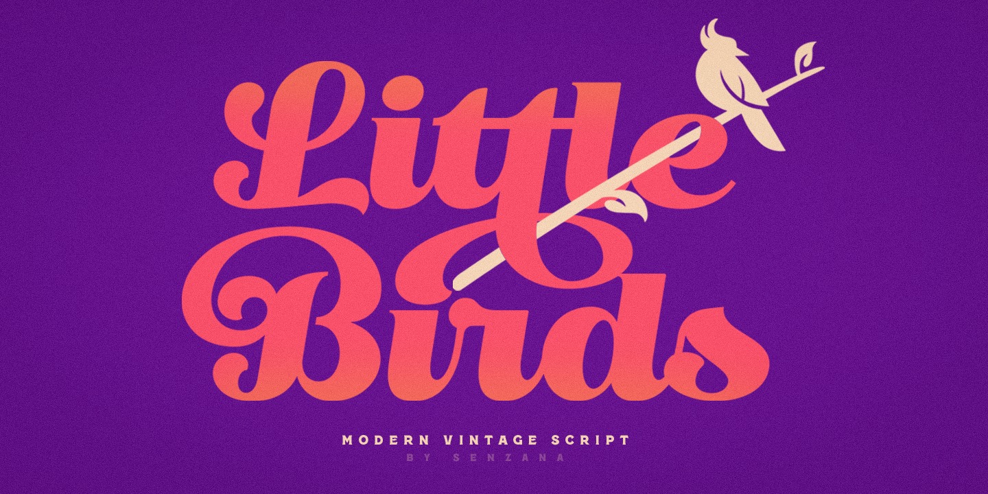 Przykład czcionki Little Birds Script